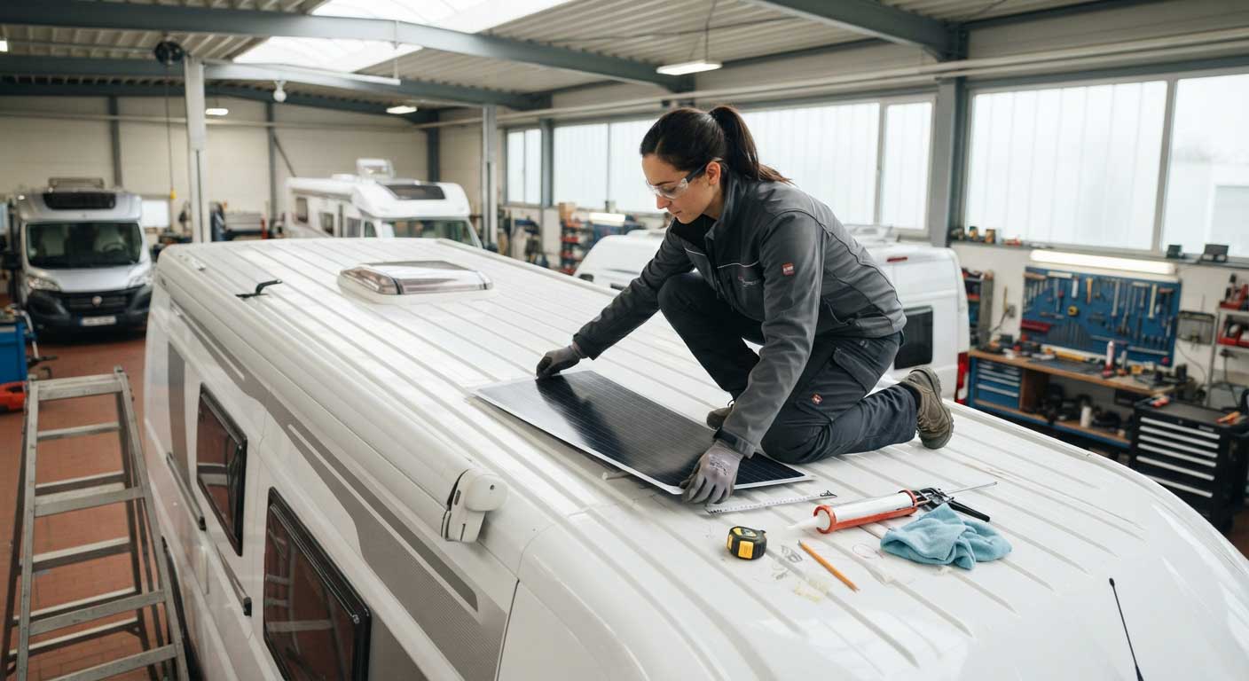 ETFE Flexible Solar Panels: Benefits, Uses and Buying Guide 2 Installing an ETFE Flexible Solar Panel on a Campervan
