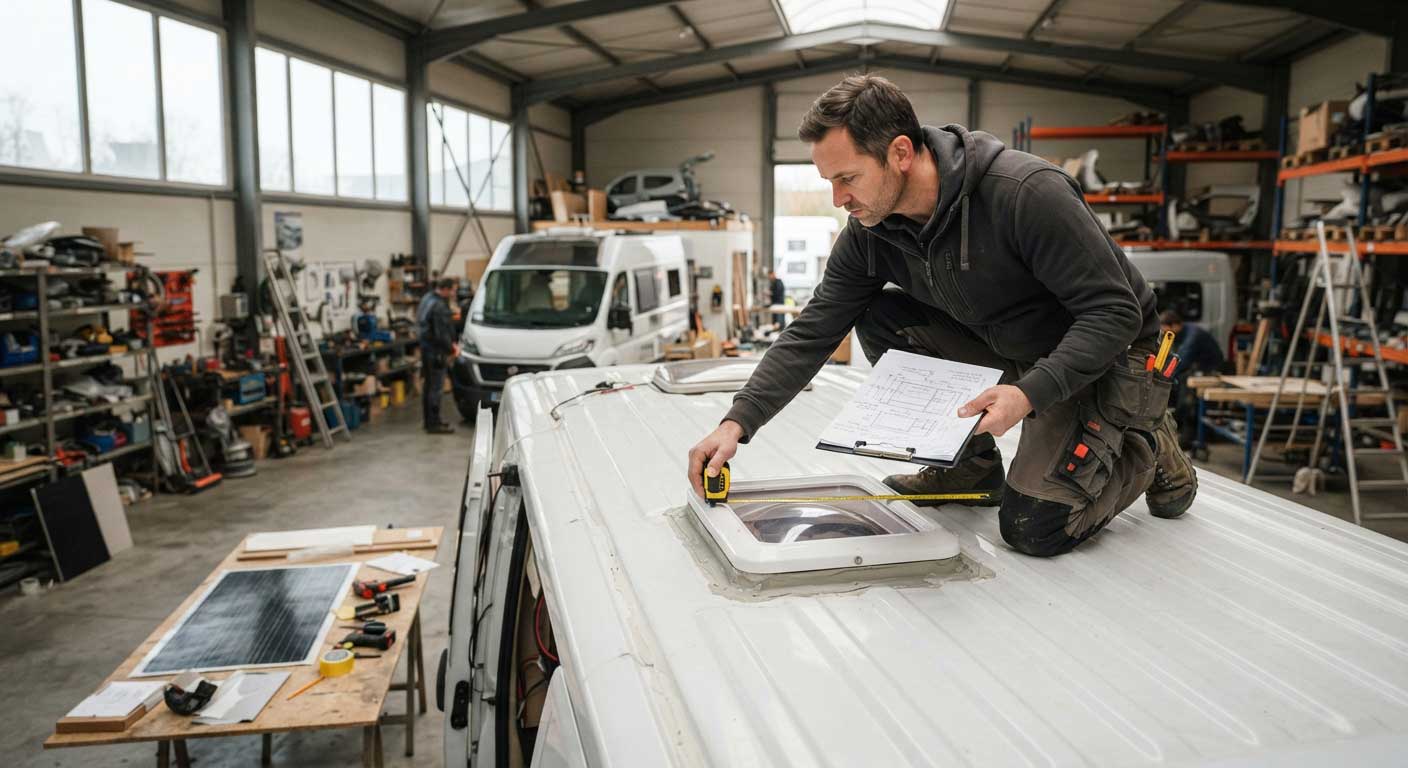 Custom Shape Flexible Solar Panels: Design, Applications and Buying Guide 3 Measuring a Campervan Roof for a Custom Solar Panel