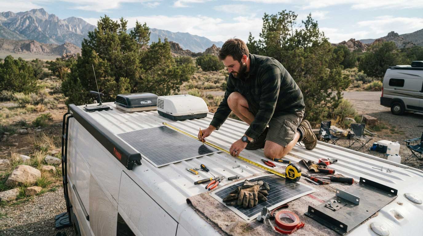 Camper Flexible Solar Panels: Lightweight Solar Power Solution for RV Travel 1 Planning Flexible Solar Panels for Camper Roof Installation 1