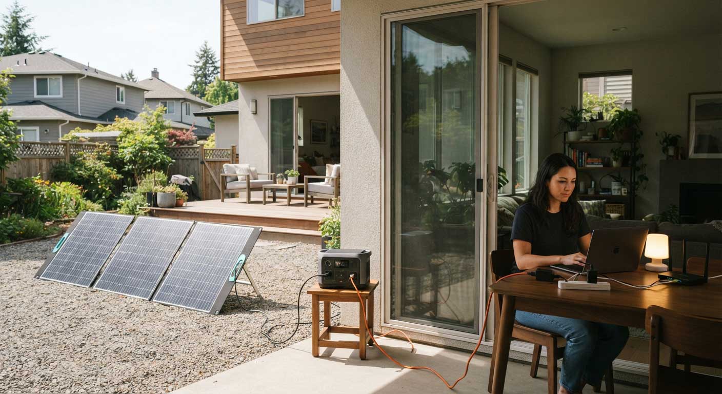 how to use portable solar panels at home? 2 Portable Solar Backup Power During a Home Outage 2
