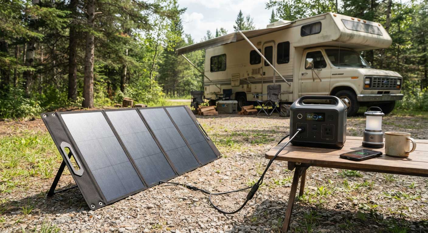 how to use a portable solar panel? 2 Portable Solar Panel Charging a Power Station 2