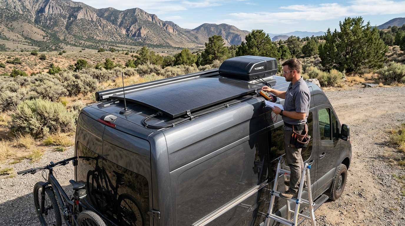 Best Semi Flexible Solar Panel: How to Choose the Right One 1 Semi Flexible Solar Panel Installed on a Curved RV Roof 1