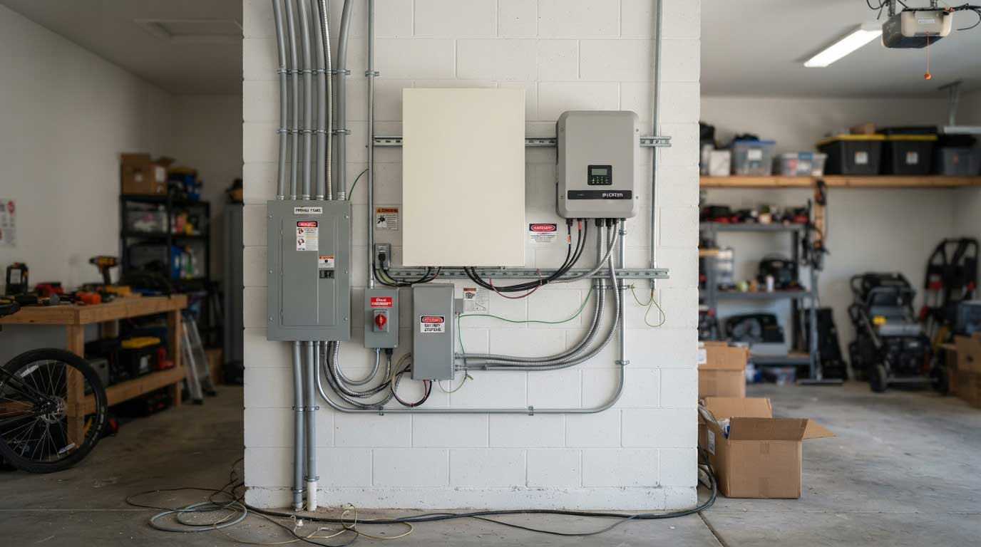 Can Solar Panels Store Energy? 2 Solar Battery and Inverter in a Residential Utility Space
