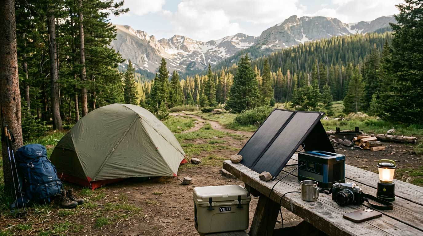Solar Camping Gear: A Practical Guide to Off-Grid Power 1 Solar Camping Gear with Portable Solar Panels and Battery Storage 1