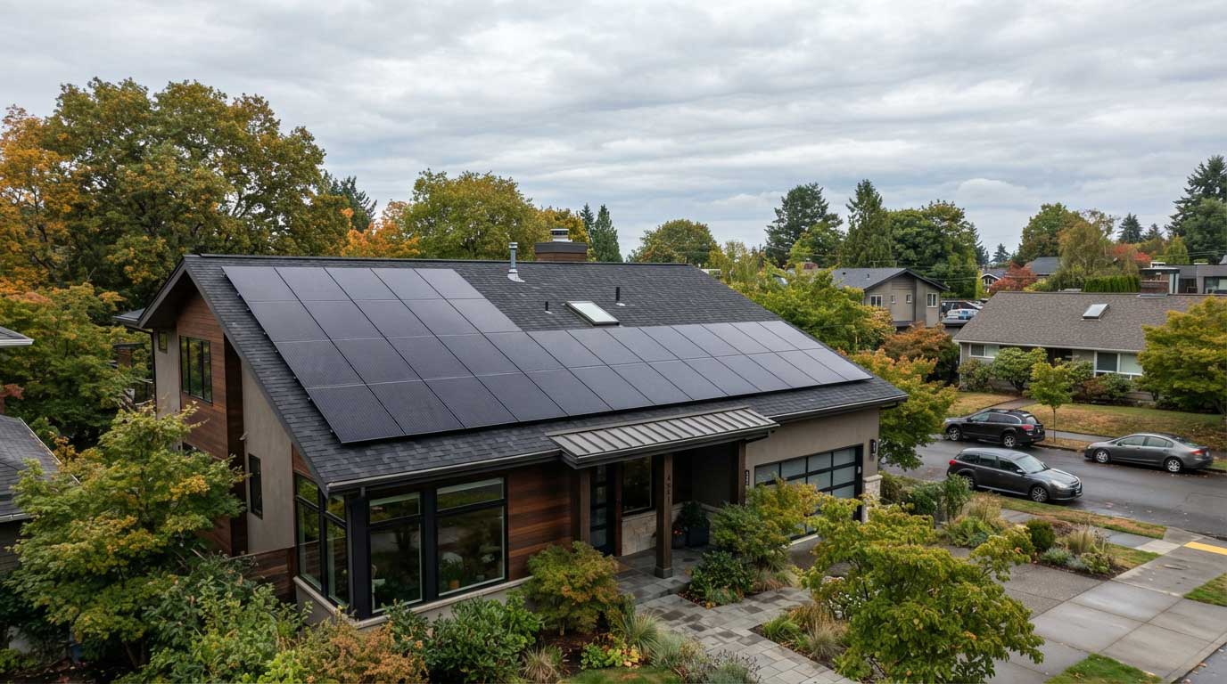 Will Solar Panels Work on a Cloudy Day? 2 Solar Panels Generating Electricity on an Overcast Day