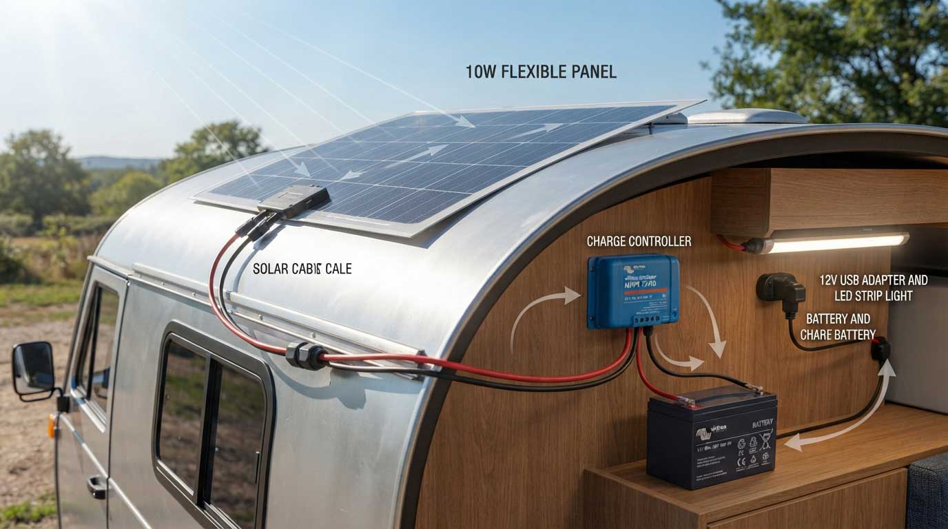 10W Flexible Solar Panel: Compact Power for Portable and Off-Grid Use 3 how does 10w flexible solar panel work 3