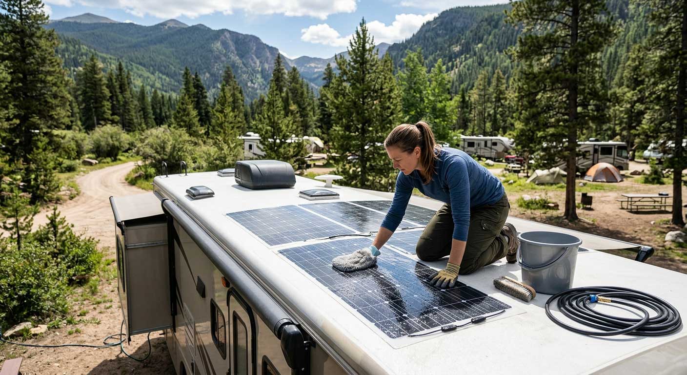 How often should you clean your solar panels? 2 Cleaning Flexible Solar Panels on RV Outdoor Applications