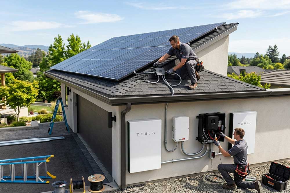 How to connect solar panels to battery?