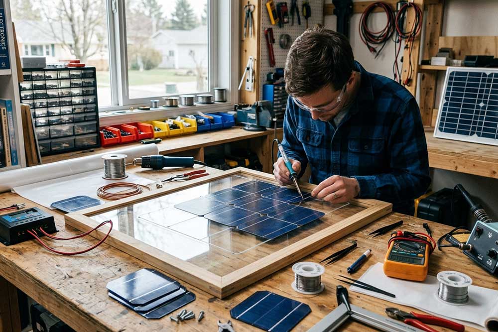 How to make solar panel at home?