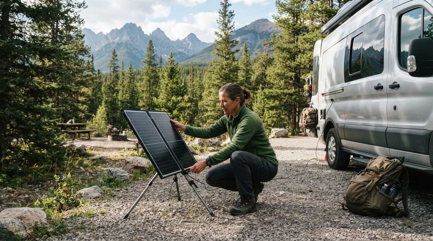 Foldable Solar Panel for Camping: How to Choose and Use One 2 Setting Up a Foldable Solar Panel for Camping